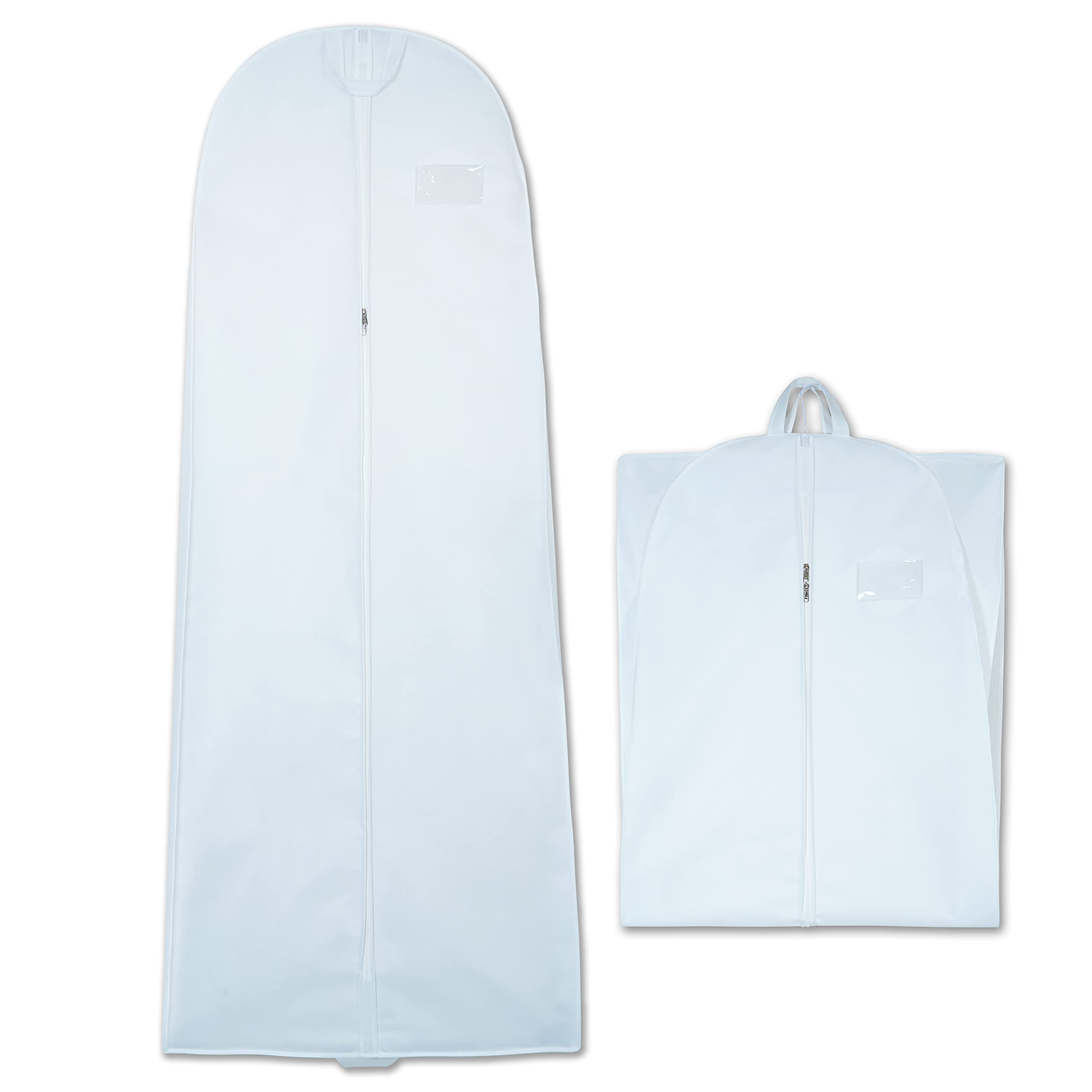 HANGERWORLD 72 Inch Zwart Ademend Trouwjurk Jurk Kledingstuk Kleding Cover Tas met Geheime Interne Zak Met Rits