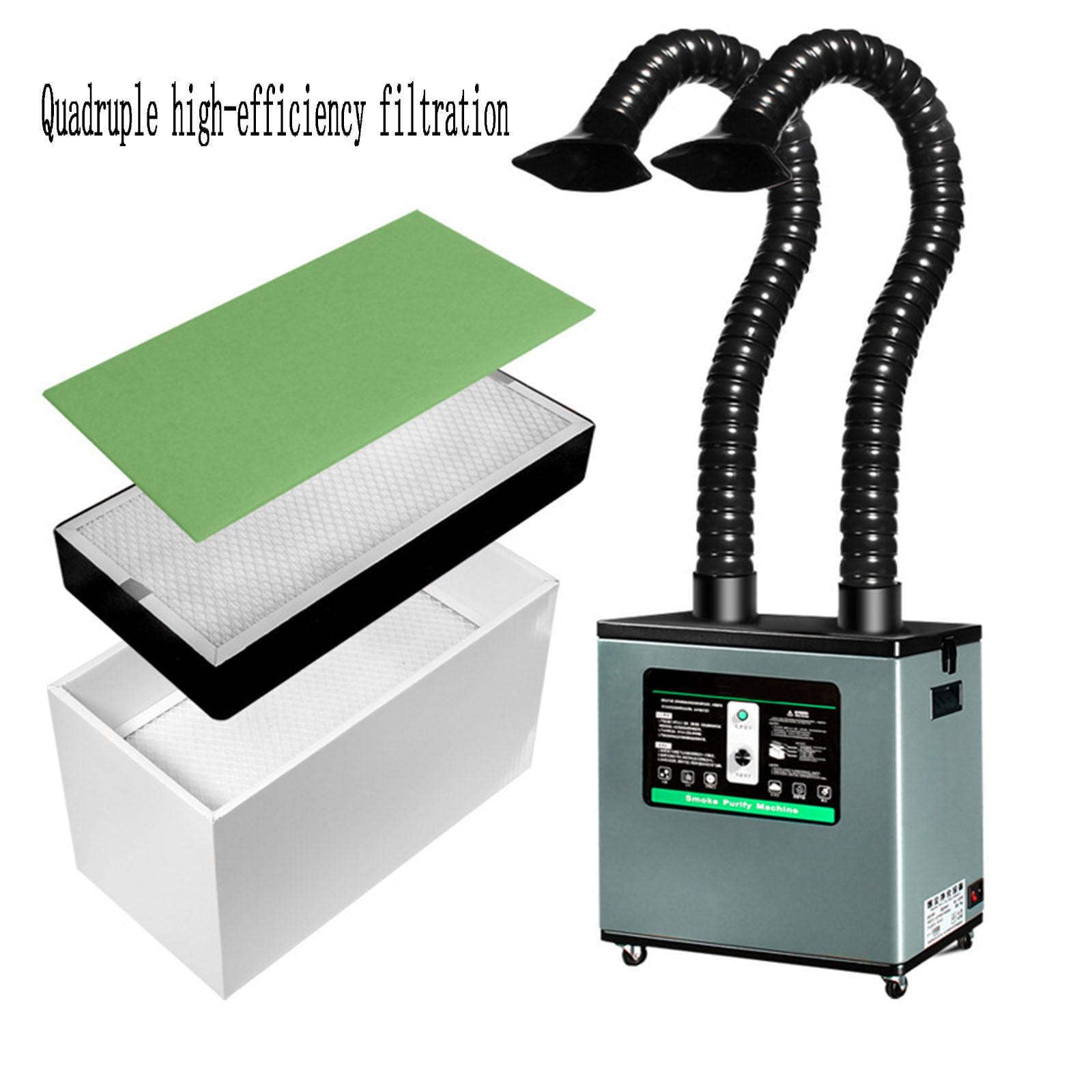 Purificador de humo de estaño para soldadura industrial Ventilador de humo de soldadura móvil Colector de polvo para fumar pequeño,A