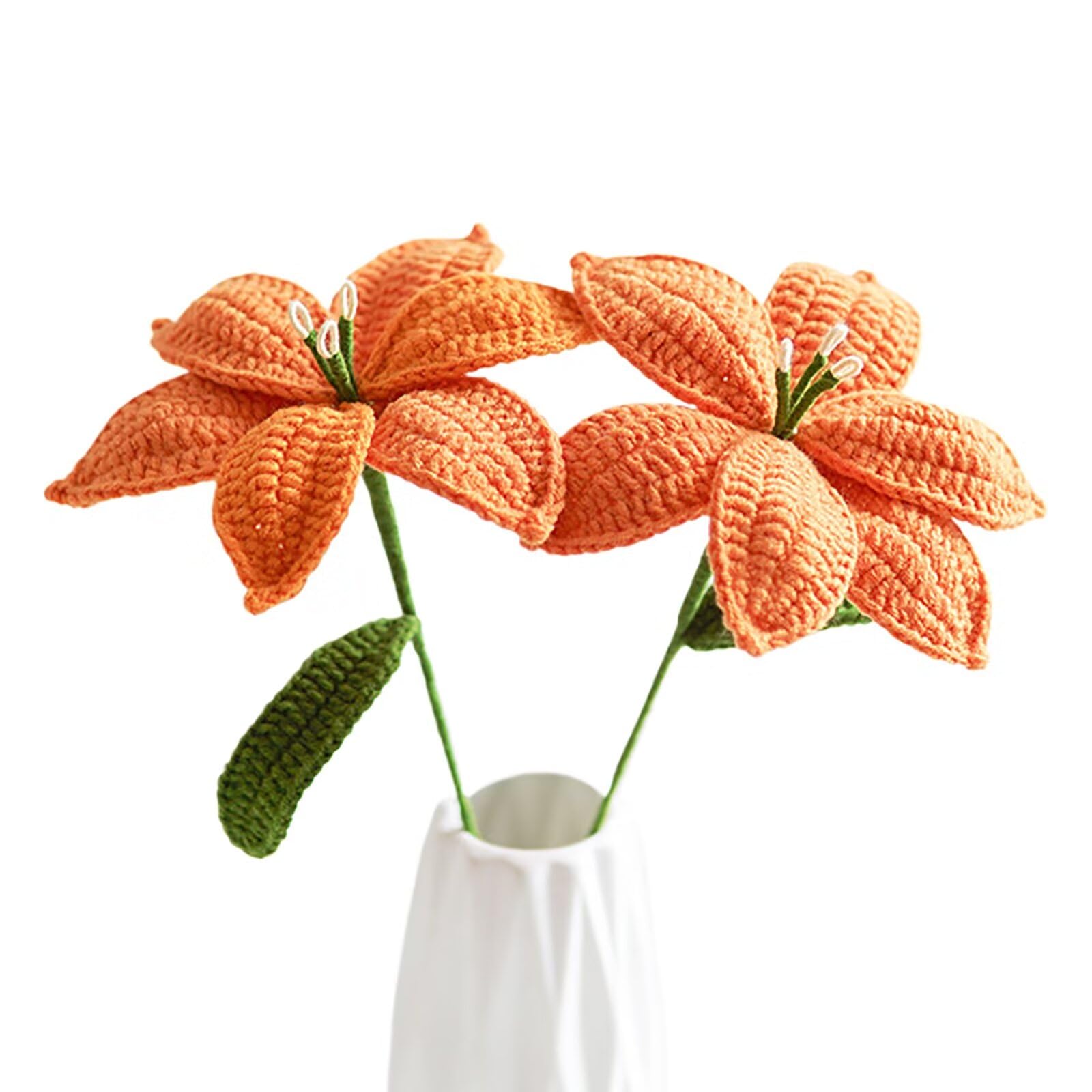 Amazon.com: Lovmeety 2 Pcs Handmade Tiger Lily Crochet Flowers