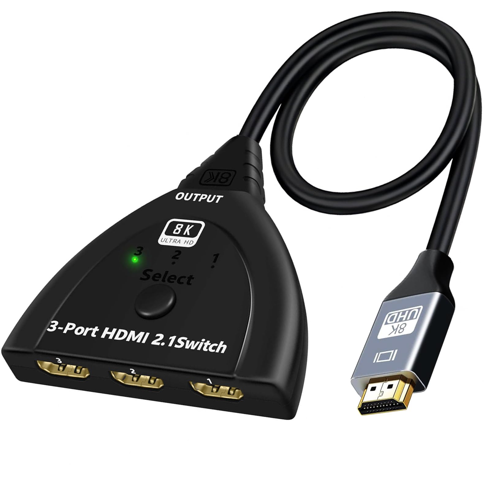 Amazon | Chayoo HDMI 2.1 切り替え器 3入力1出力 8K 分配器