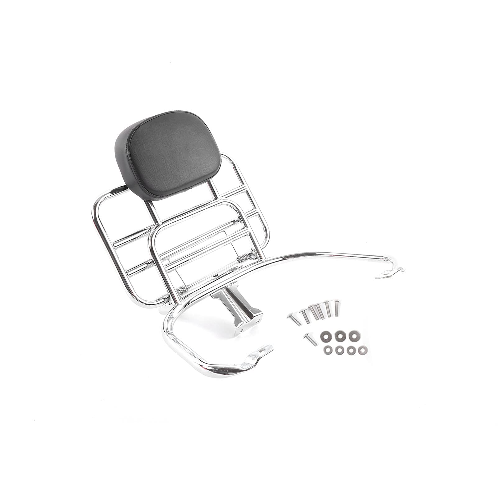 EBTOOLS Ersatz für Sprint Primavera 50 125 150 250 300 GTS Primavera gepäckträger Silberner Gepäckträger mit Rückenlehnenpolster passend Silberner Gepäckträger mit Rückenlehnenpolster passend für