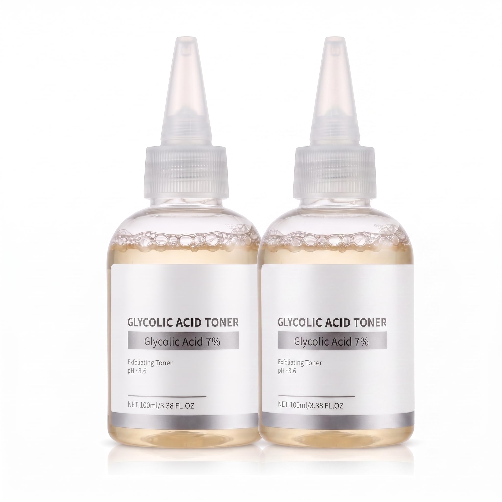 7% Glycolic Acid Exfoliating Toner 2Pack, Gently Exfoliates To Help Smooth and Brighten for More Even-Looking Skin Tone, 3.38 FL.OZ