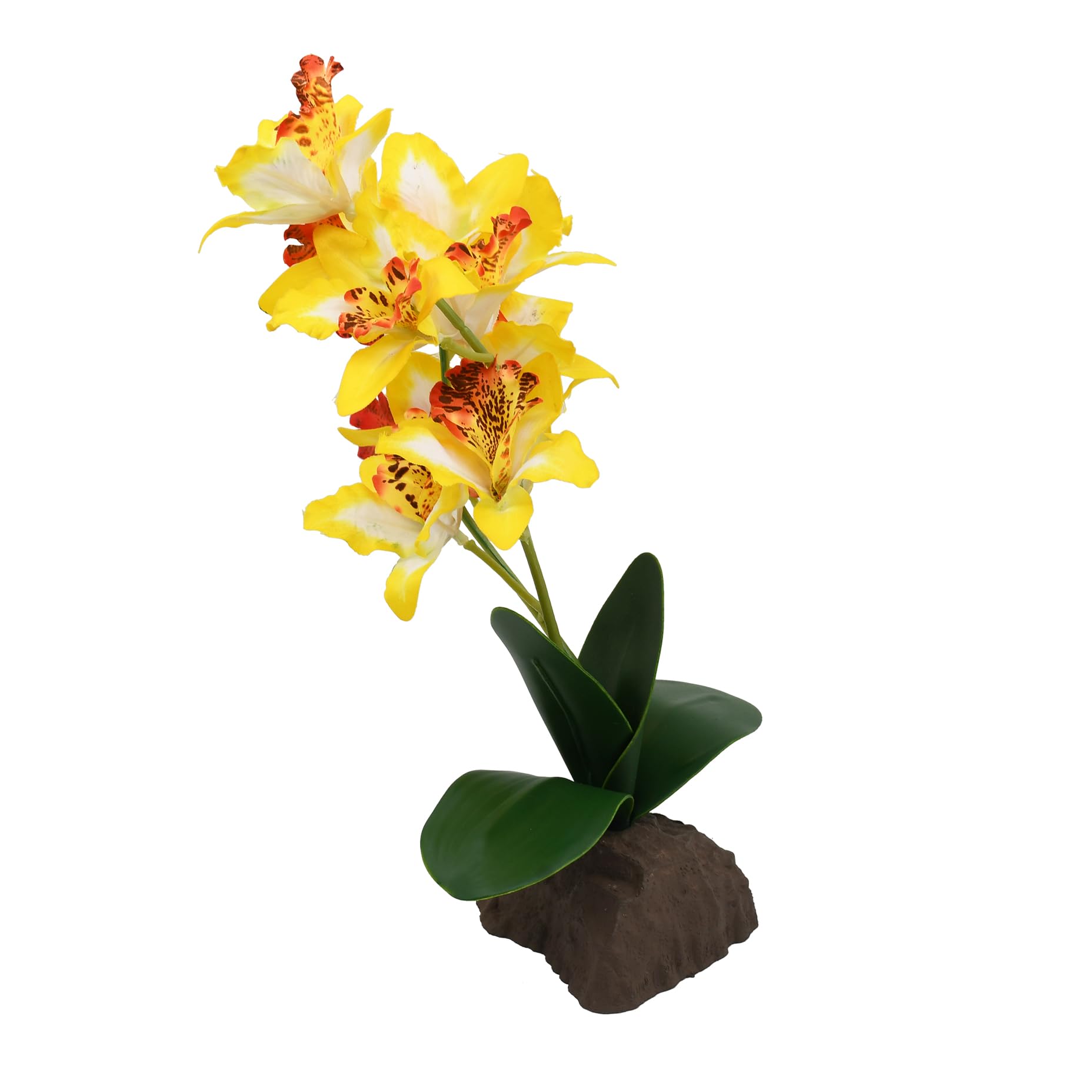 Lucky Reptile Scape it Easy Orchid Large Yellow Approx. 35 cm Decorative Plant for Terrariums