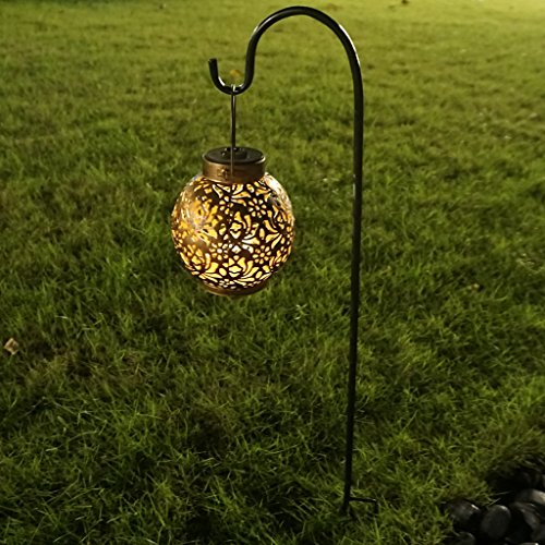 image for ExcMark Shepherd Hook 32 inch Use at Weddings, Hanging Solar Lights, L