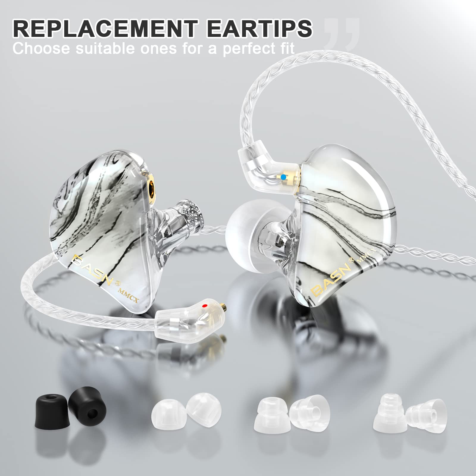 MMCX Triple Driver Earphones Rich Bass HiFi Stereो - Dettaglio