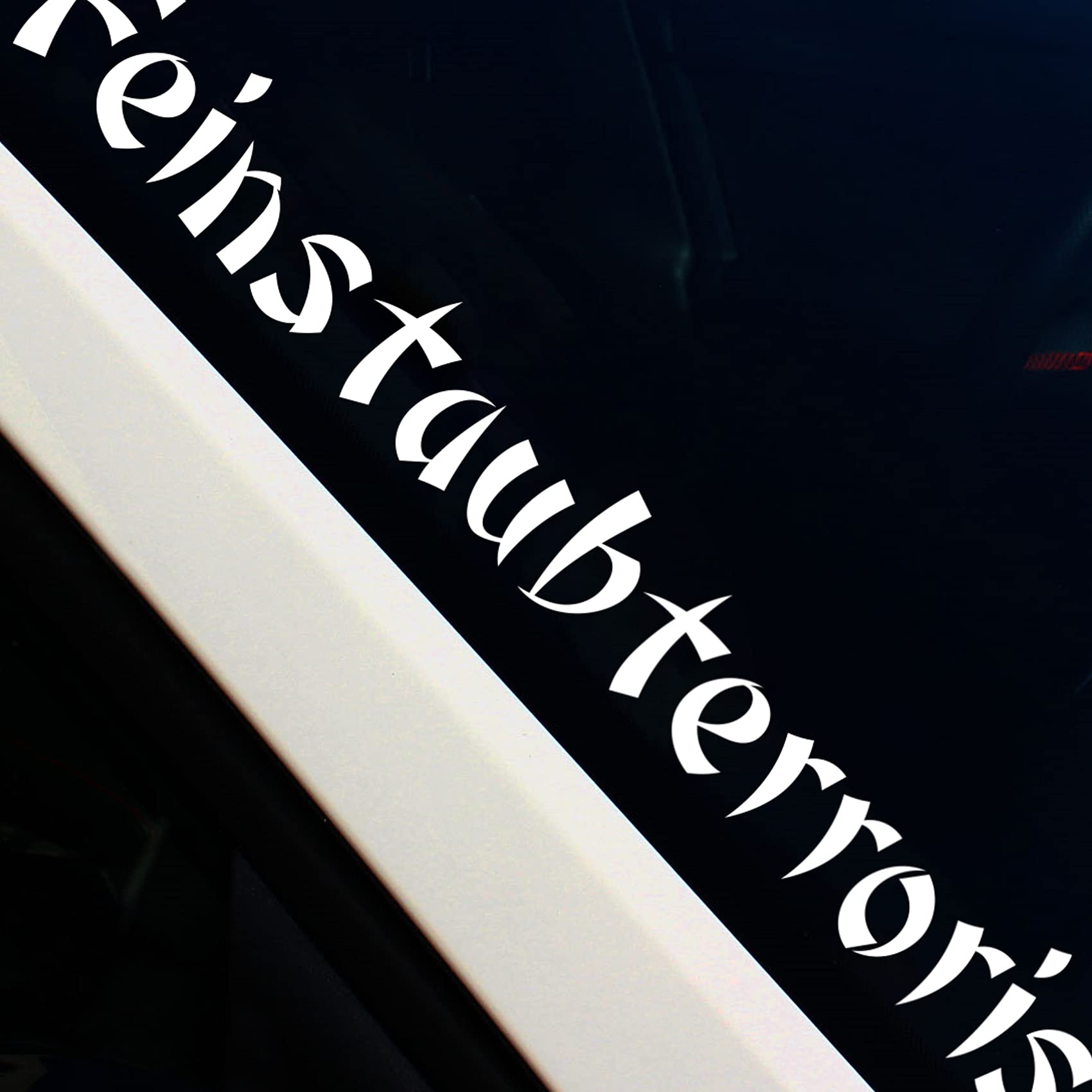 Finest-Folia Adesivo Per Parabrezza JDM Shocker - 55 Cm, Bianco Lucido, Tuning Auto