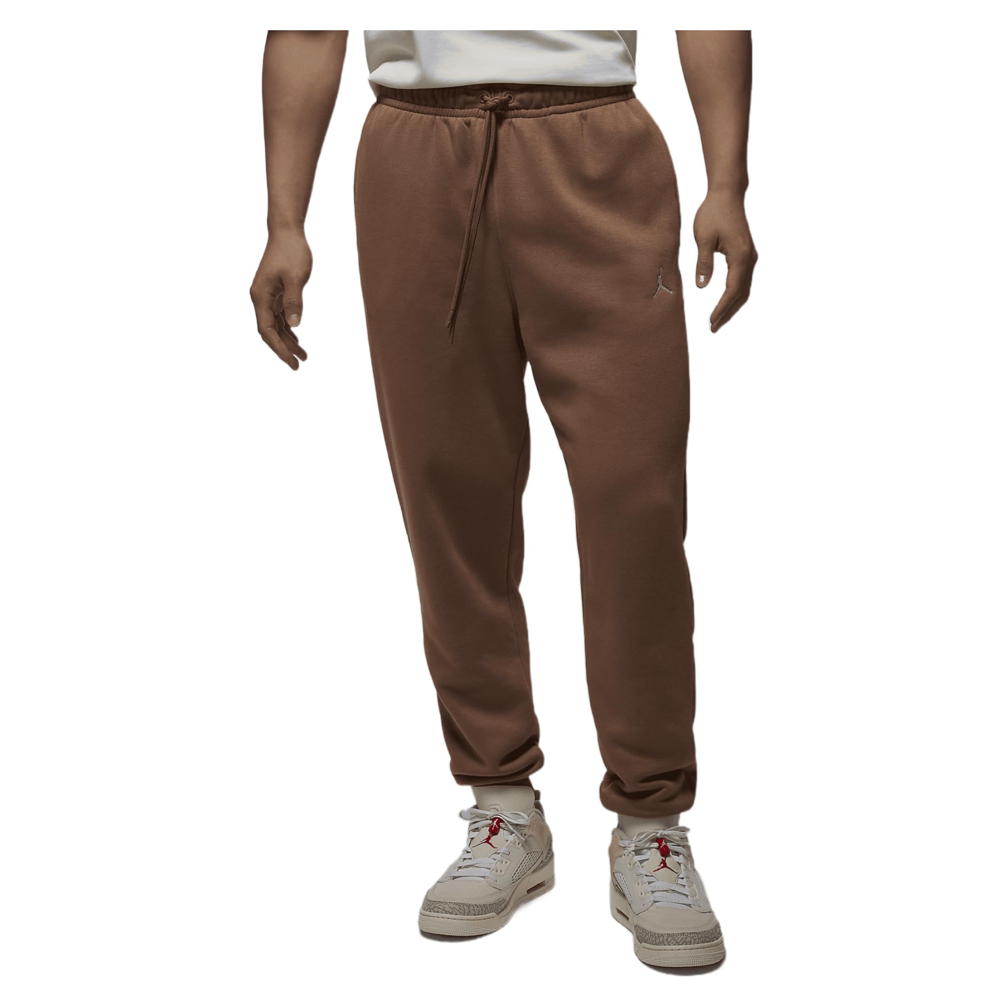Pantalon doux Jordan Brooklyn marron archéo et blanc