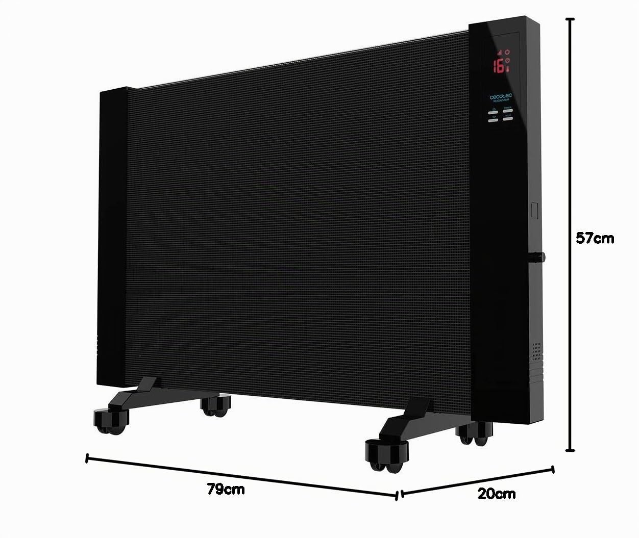 Cecotec Radiatore Elettrico Ready Warm 3100 Smart Now. 2000 W, Ruote omnidirezionali, 2 Modalità, termostato regolabile, sistema di protezione contro il surriscaldamento, 15m2