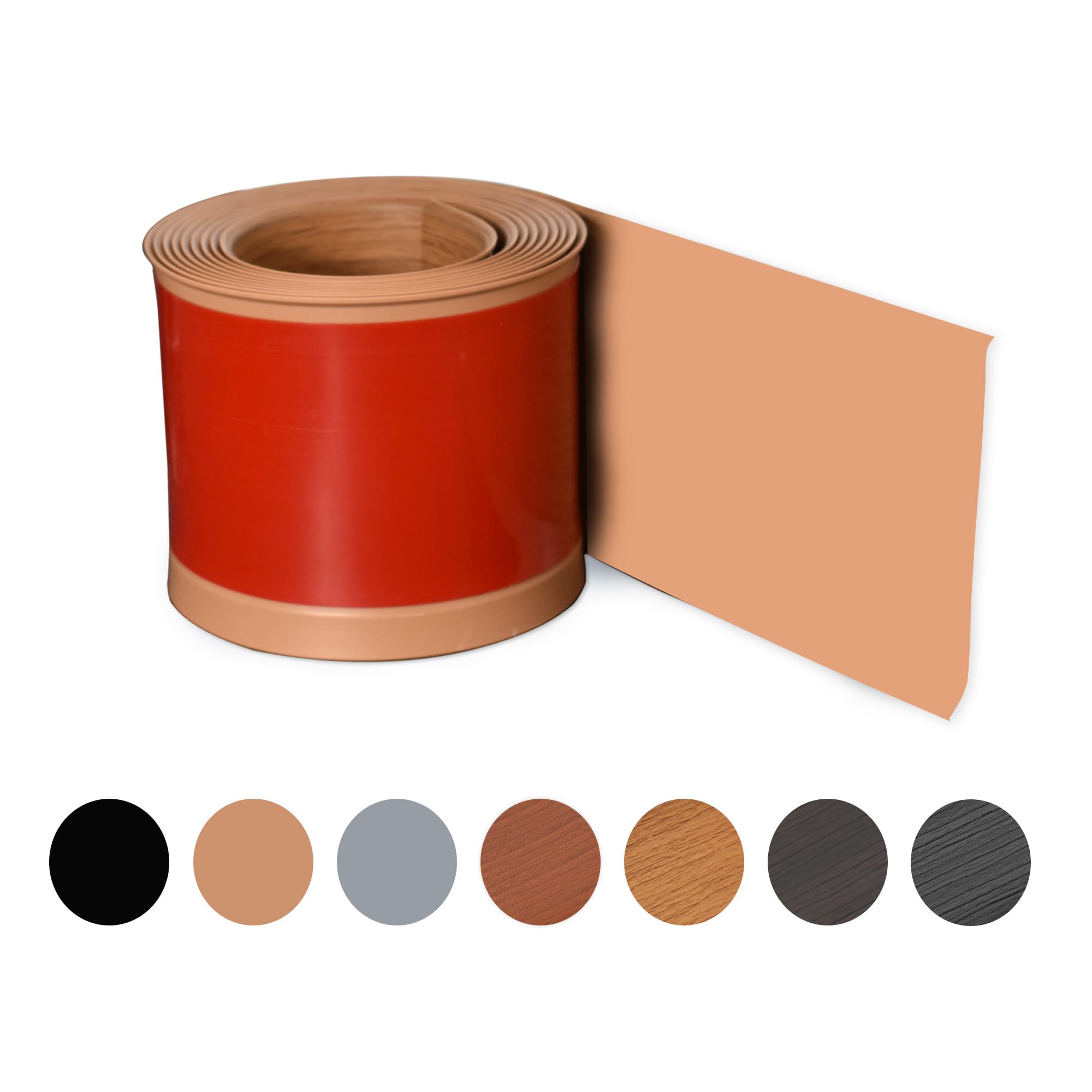 Moldura de pared marrón de 4 pulgadas x 10 pies, base de pared, moldura de zócalo de goma, autoadhesiva, flexible, diseño de despegar y pegar, decoración del hogar, línea de zócalo