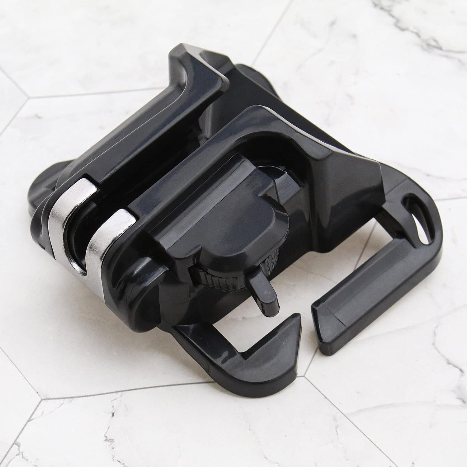 2pcs Metal Camera Waist Belt Holder Camera Belt Clip 110x85mm Bearing Capacity 10KG Fast Loading for DSLR Camera Black