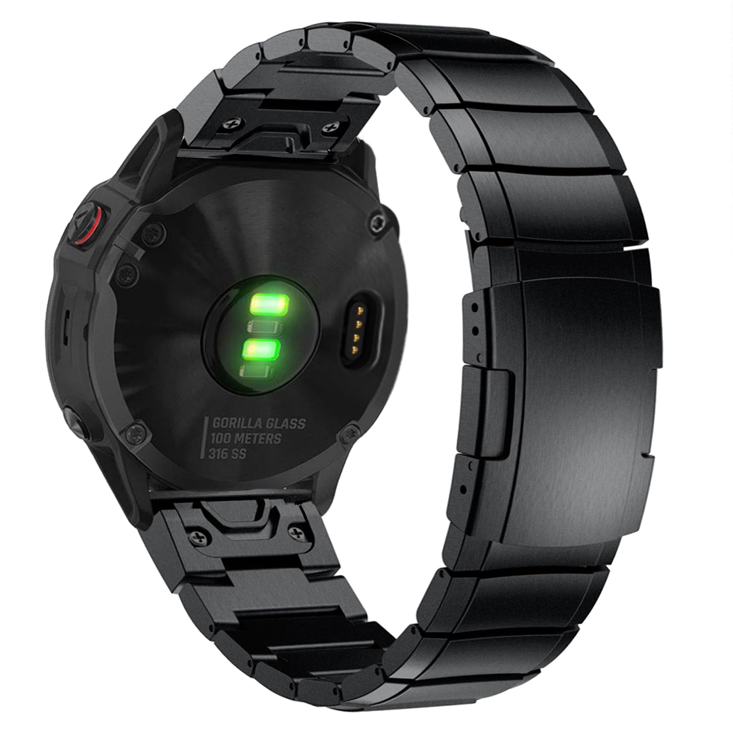 ahayo Correa de reloj de titanio ligera de ajuste rápido de 22 mm para Garmin Fenix 7 / Fenix 6 / Fenix 5 / epix pro 47 mm, pulsera de metal con hebilla de acero inoxidable para MARQ/Quatix 7
