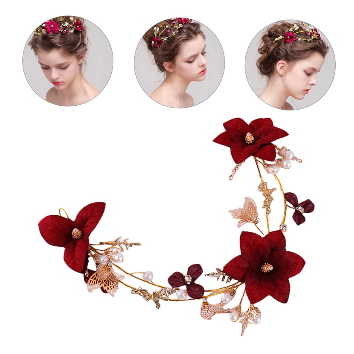 3pezzi Cerchietto Accessorio Per Matrimonio Per Speciali e Cerimonie Decorazione Per Look Nuziale e
