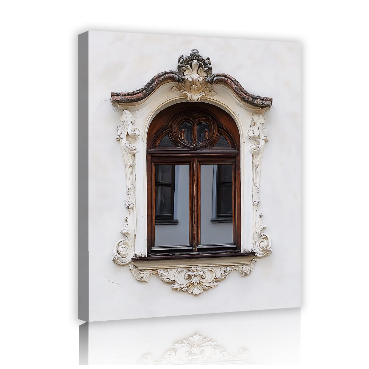Via Vela Arte mural de lienzo vintage para ventanas carteles arquitectónicos pinturas y grabados mural ornamental clásico para la decoración de la oficina en casa 75x100cm