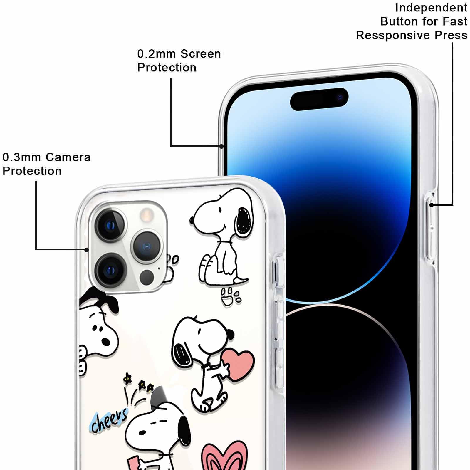 2 Stück IPhone 16 PRO MAX Hüllen | Niedliches Karikatur-Muster, TPU Silikon | Transparent & Stoßfest