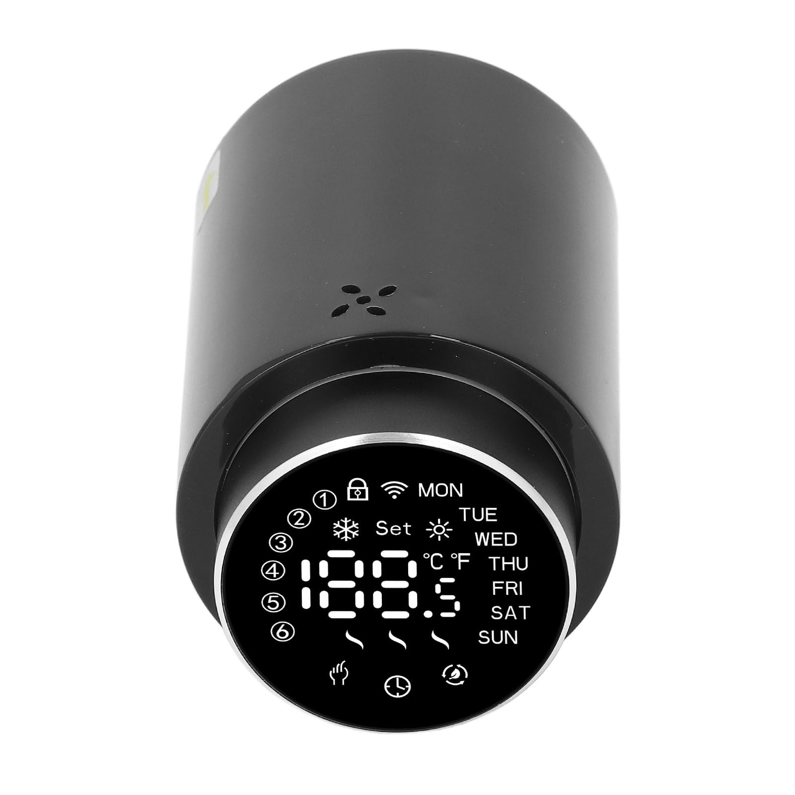Valvola Termostatica Intelligente per Radiatore Valvola di Controllo della Temperatura Programmabile 5-45°C con Display a LED per L'app Smart Life