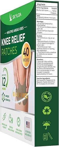 Miniatura 7 de Parches de alivio de rodilla, parches de calor para articulaciones de espalda, hombros y cuello, parches de hierbas para rodilla, adhesivo de