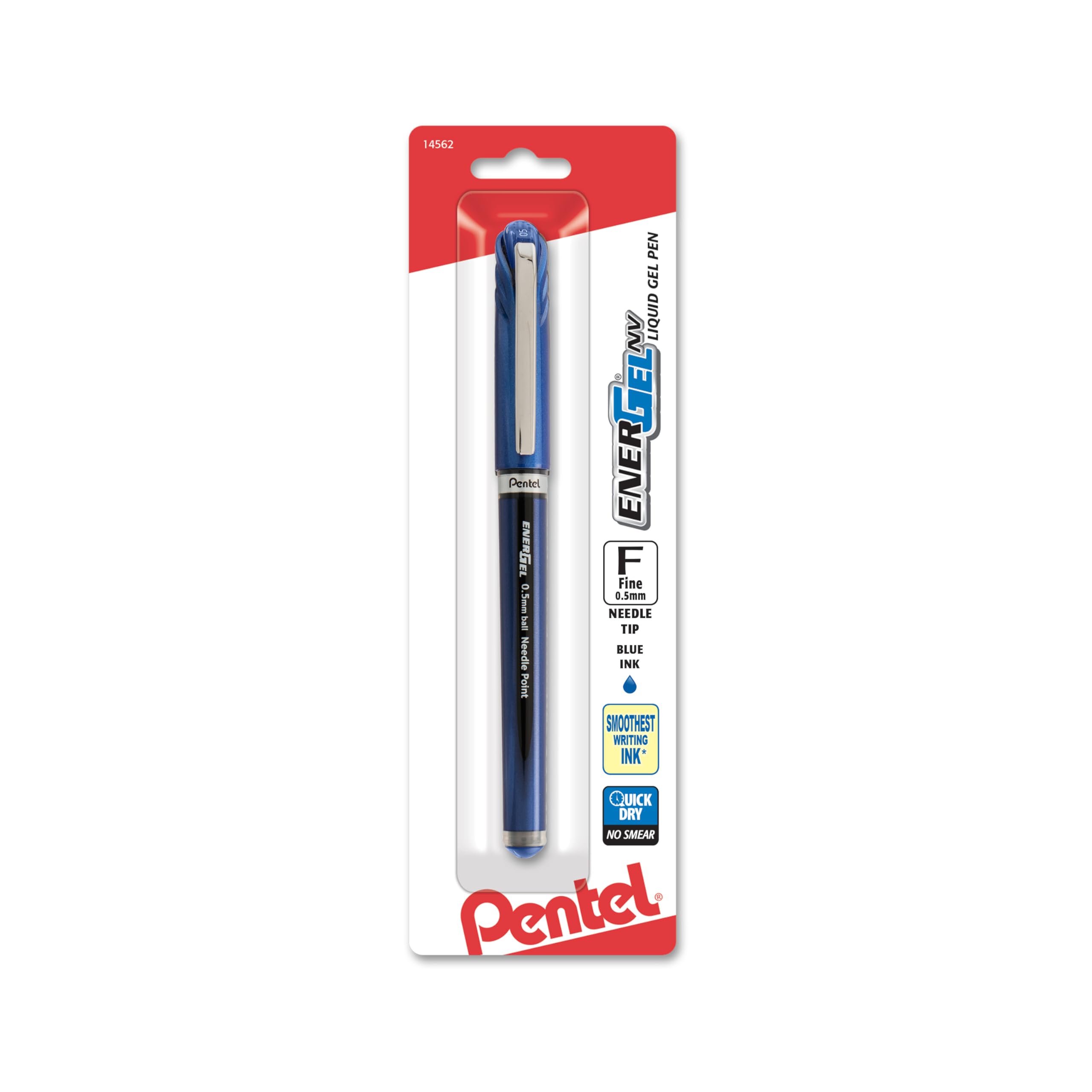 Pentel ENER-GEL NV Liquid Gel Pen 0 5mm Needle Tip Blue Ink 1 Pack BLN25BPC