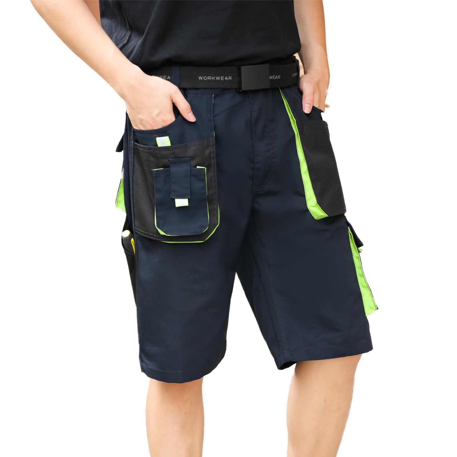 WORK IDEA Kurze Herren Arbeitsshorts-Multi Pocket Männer Cargo-Hose für den Sommer