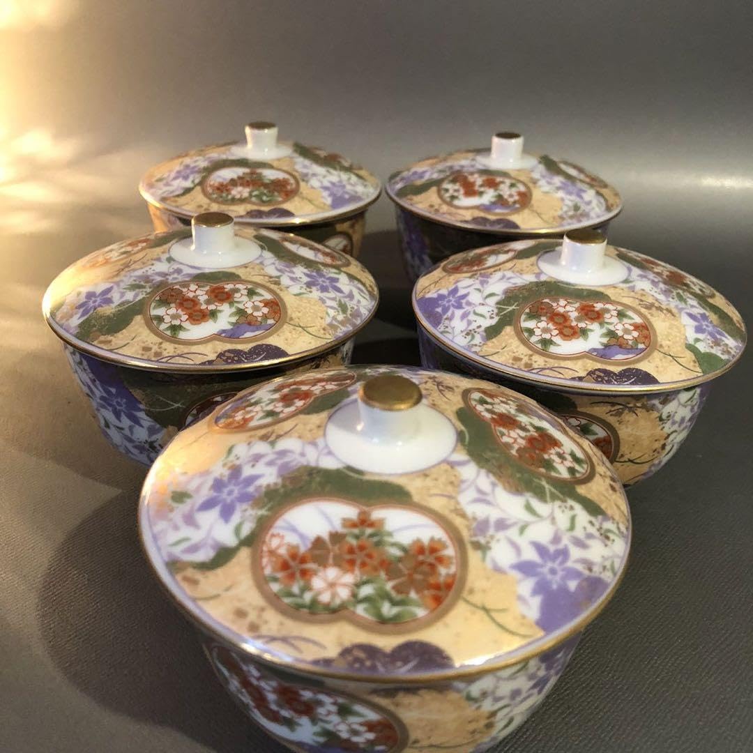 美濃 翔山窯 平安 蓋付 煎茶 揃