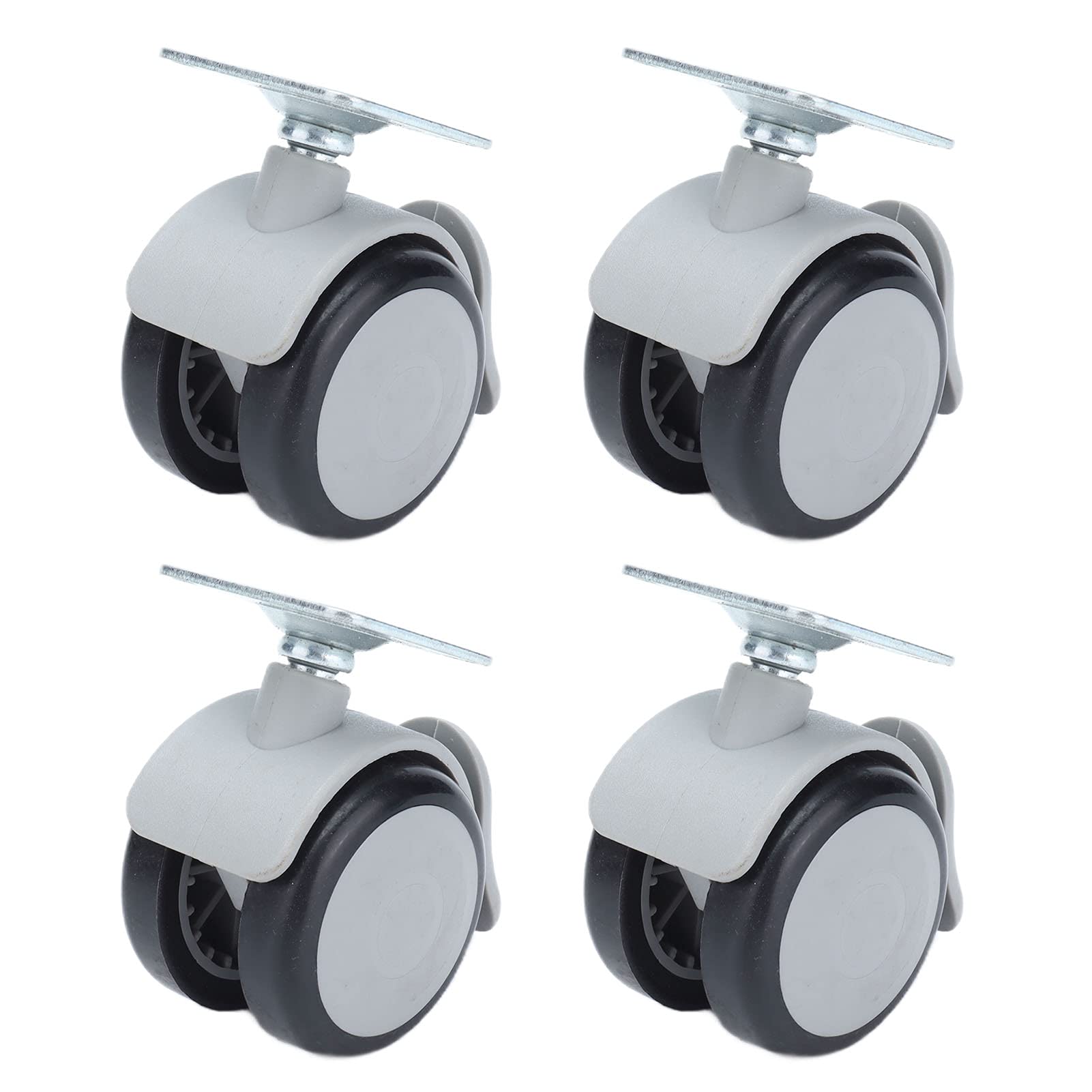 ZGUOUZANTYE 4Pcs 2in Rubber Brake Caster Wheels for Office Chair