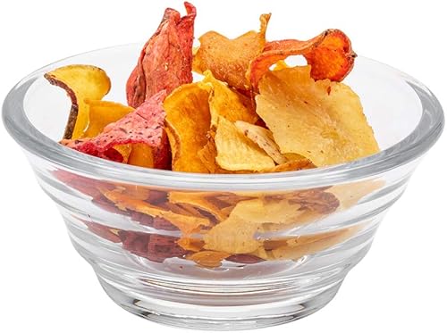 Tazón pequeño de cristal Strata de 5 onzas, de 4 x 4 x 1.75 pulgadas - Caja de 6 unidades - Utensilios para restaurante