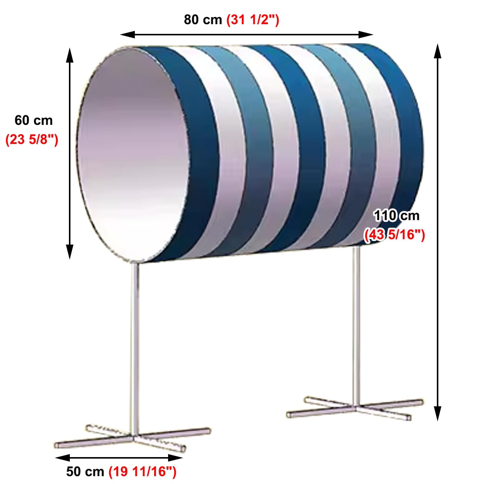 Percorso Ostacoli Droni Kit per Percorso a Ostacoli per Droni da Corsa, Adatto ai Principianti, Attrezzatura per Esercitarsi con Aeromodelli a Lungo Raggio, FPV(Blue,Length 80 cm (31 1/2"))