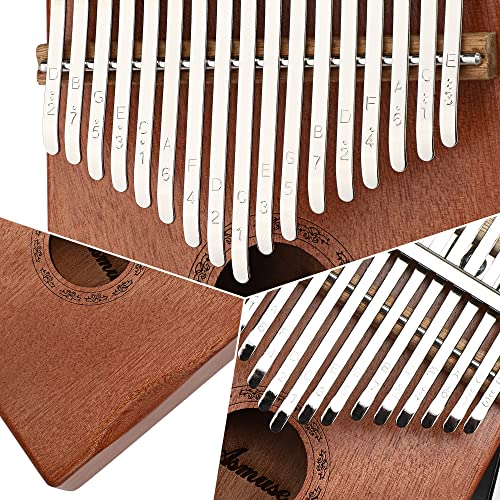 Asmuse Kalimba 17 Clés Pouce Piano – Piano à Doigts Portable en Acajou, Marimbas avec Livre de chansons, Sac de… - Les Beatles, Paul McCartney, John Lennon, RIngo Starr, George Harrison Asmuse Kalimba 17 Clés Pouce Piano - Piano à Doigts Portable en Acajou, Marimbas avec Livre de chansons, Sac de… – Image 3
