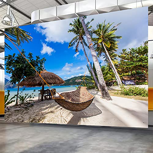 Lhgbgbln Photo Mural 3D Wallpaper Beach Coconut Tree Scenery Bedroom Living Room Tv Sofa Background Silk Cloth Wallpaper Wall Covering #TOP8