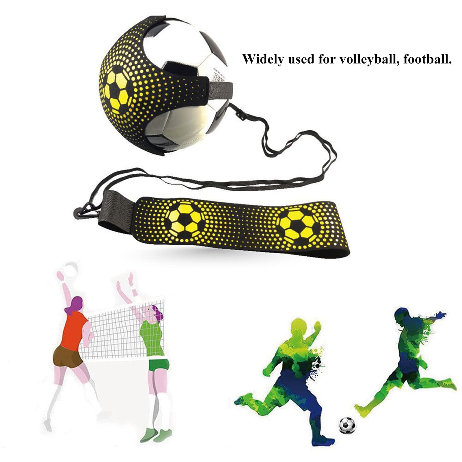 Calcio Kick Trainer Calcio Pallavolo Allenamento Allenamento Cintura Chiudere Solista Pratica Aiuto per Migliorare la Reazione Palla Controllo Vita Cintura Mani Libere Attrezzature di Allenamento per Adulti Bambino Calcio Miglioramento delle abilità