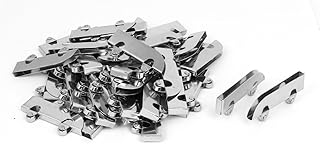 Aexit Metal Sliding Material Handling Rollers Clamp Wheels Pulleys Silver Tone 40pcs for 5mm Snatch Blocks Thickness Glass