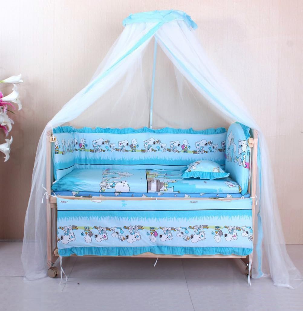 Mosquitera para cuna, toldo para cama, toldo plegable para cuna, tienda de campaña universal estilo palacio cortina de cama (barra de soporte no incluida) 8