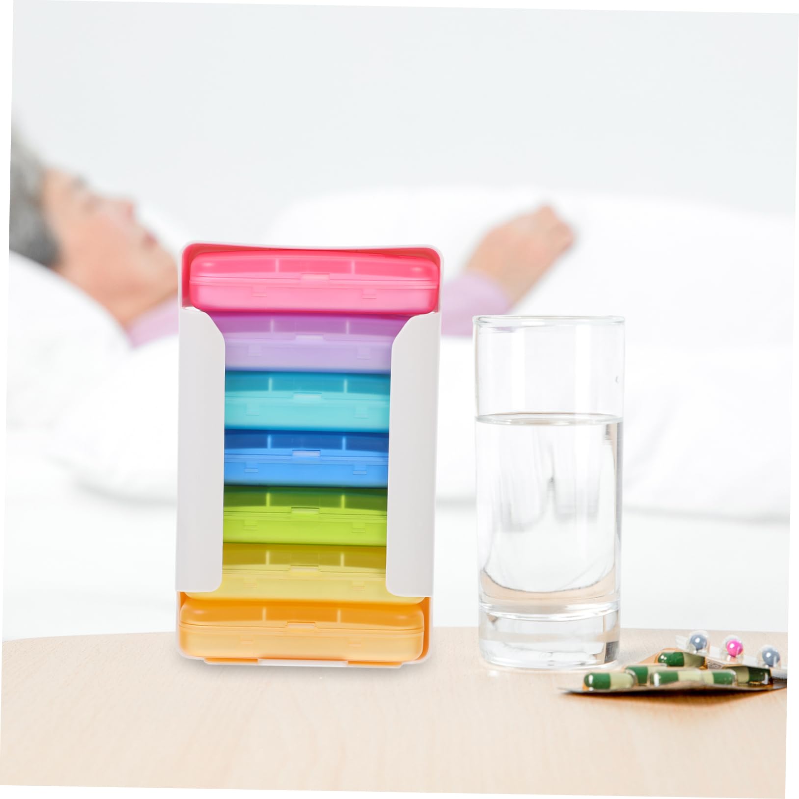 1ensemble Pilulier Semainier Portable Avec Compartiments Amovibles Organisateur De Pour Voyage Et Maison Boîte à Pratique Et Pour Semaine De Soins