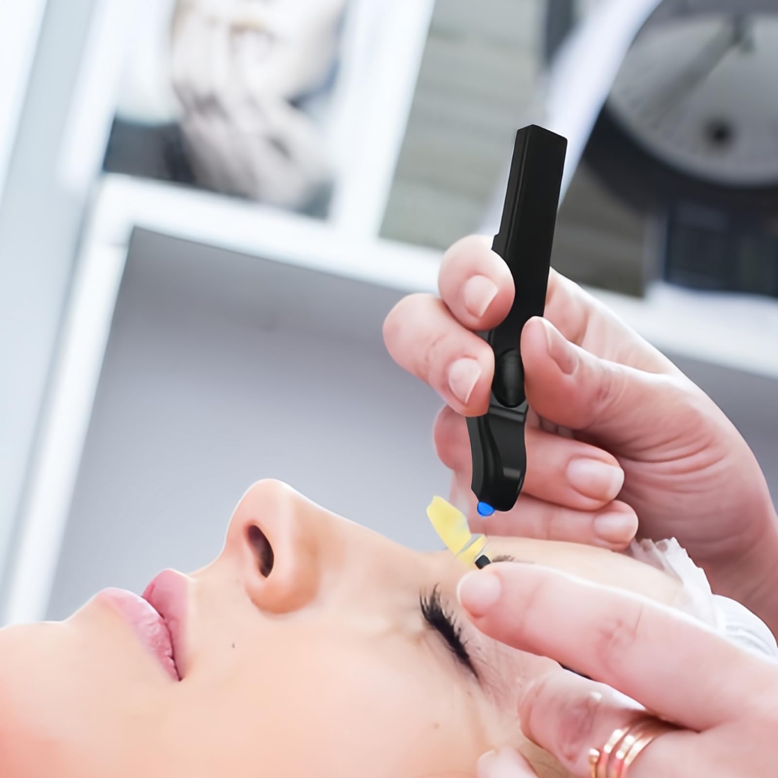 Pinzas Para Extensiones De Pestañas Herramienta Aplicadora de Maquillaje