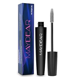 Maydear Silver Colored Mascara - Waterproof, Long Lasting, Smudge-Proof, Fast-Drying Lengthening Mascara for Party & Stage Make