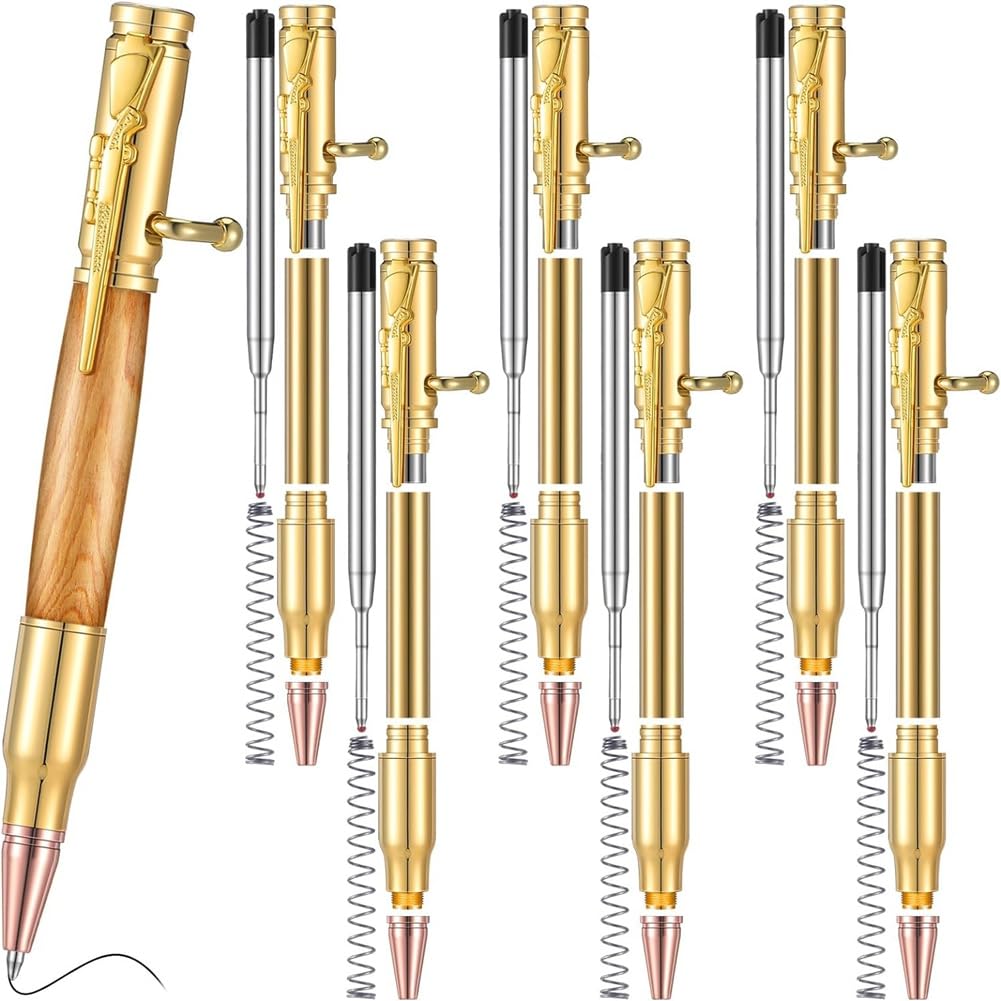 Set mit 6 Schlanken Stiften, Mehrfarbiges Drehstift-Set Aus mit Nachfüllschaft, Anschraubbarem Kugelschreiber für Heimwerker, Drehgelenk Aus, Langlebig, Einfach zu Bedienen
