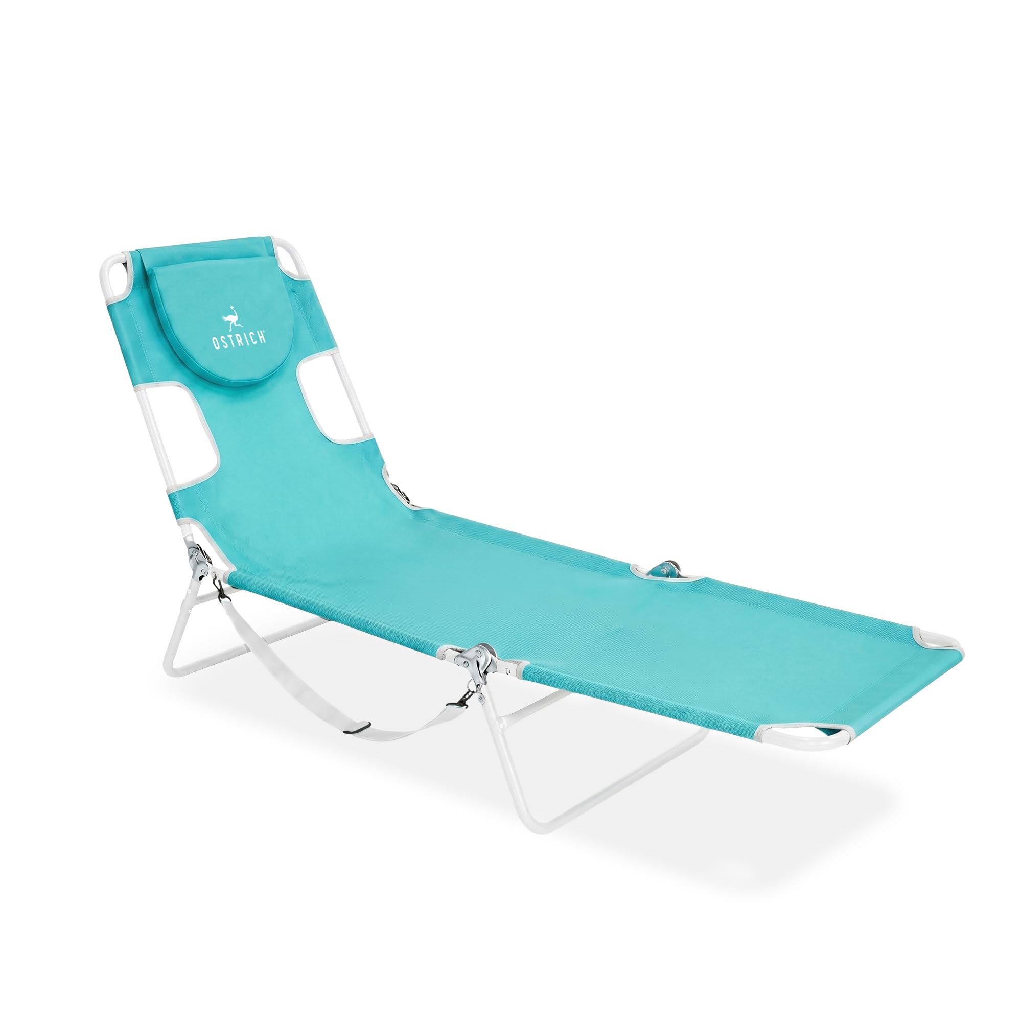 Ostrich The Original Chaise Lounge 72"x22" Portable Reclining Lounger, Aqua