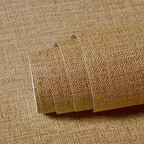 Image of Univocean Brown Linen Pattern Peel & Stick Self Adhesive Wallpaper for Home Decor (500 x 45 cm)
