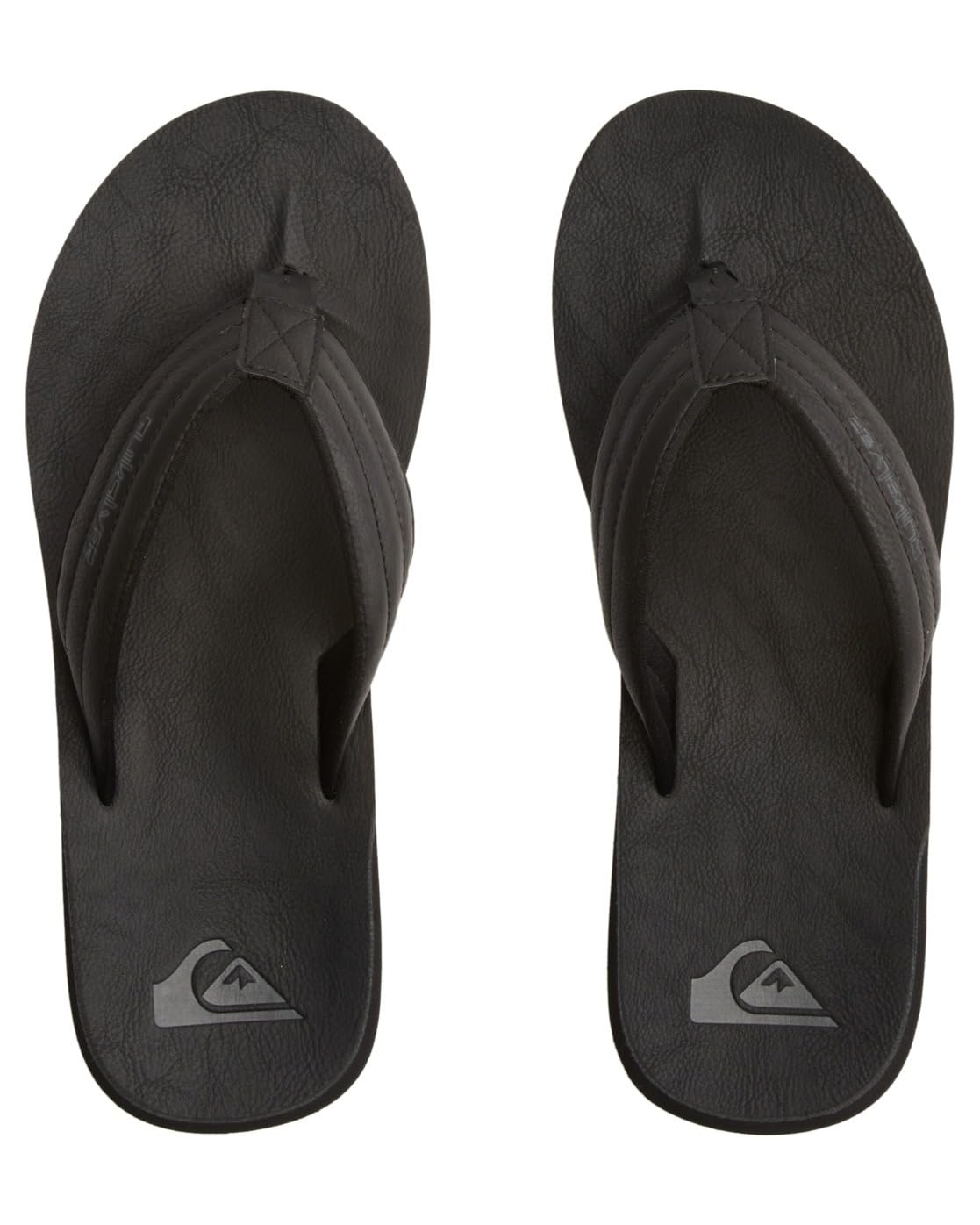 Męskie japonki Quiksilver Carver Nubuk dla mężczyzn, Czarne (Solid Black Sbkm)