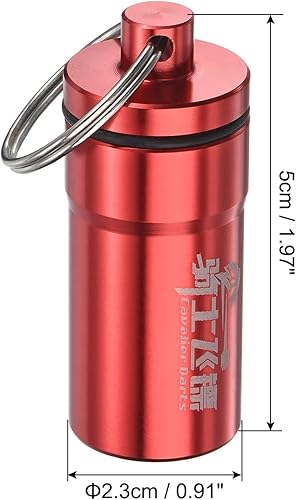 Miniatura 8 de PATIKIL Caja de almacenamiento portátil para accesorios de dardos, soporte de aluminio para puntas suaves con llavero para protectores de vuelo de