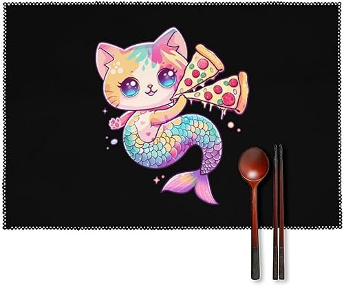 Juego de 6 manteles individuales resistentes y lavables para decoración de mesa de cena y fiesta