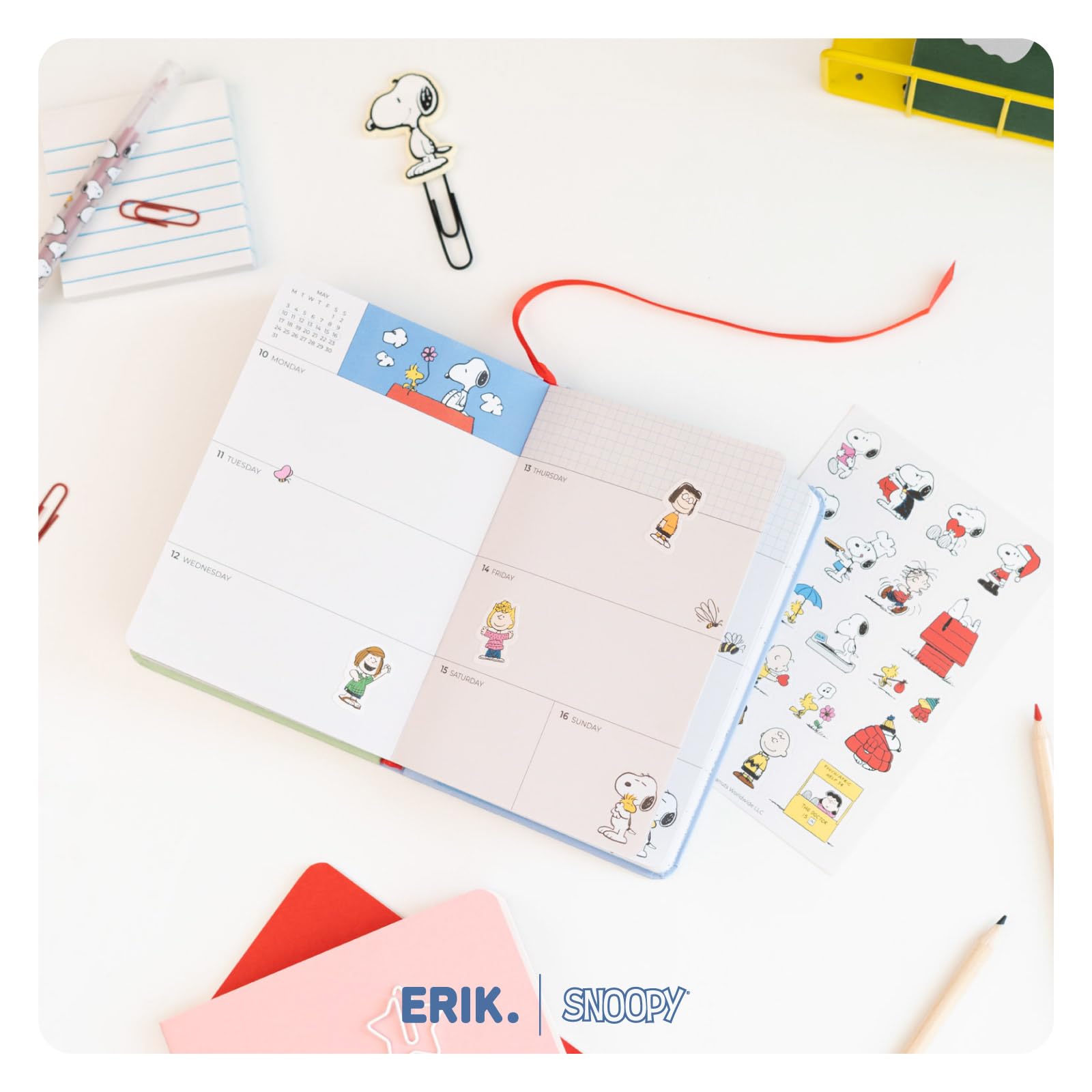 Grupo Erik Petit Agenda 2026 2027 Snoopy Semainier Planner Adulte Original