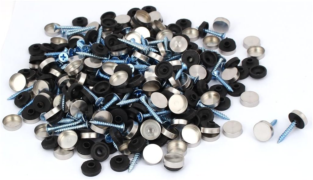 Bathroom Door Quality Parts Table Round Stainless Steel Mirror Screw Cap Nail 14mm Dia 300pcs Model:55as46qo349
