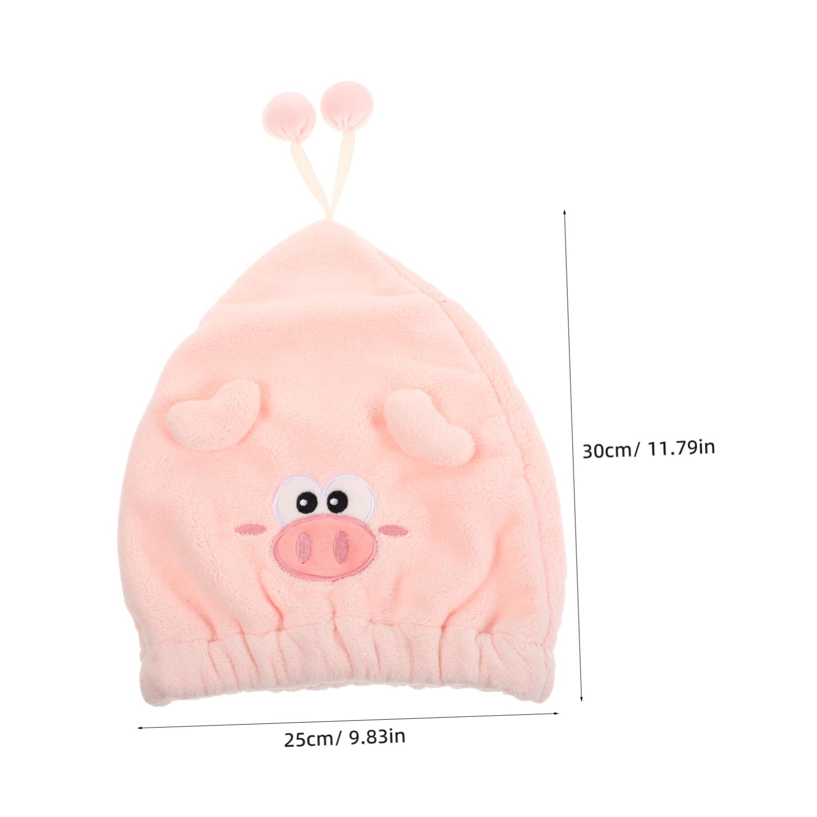 FOMIYES Elegant Embroidered Hair Cap Absorbent Cartoon Hair Towel Versatile for Shower Bath