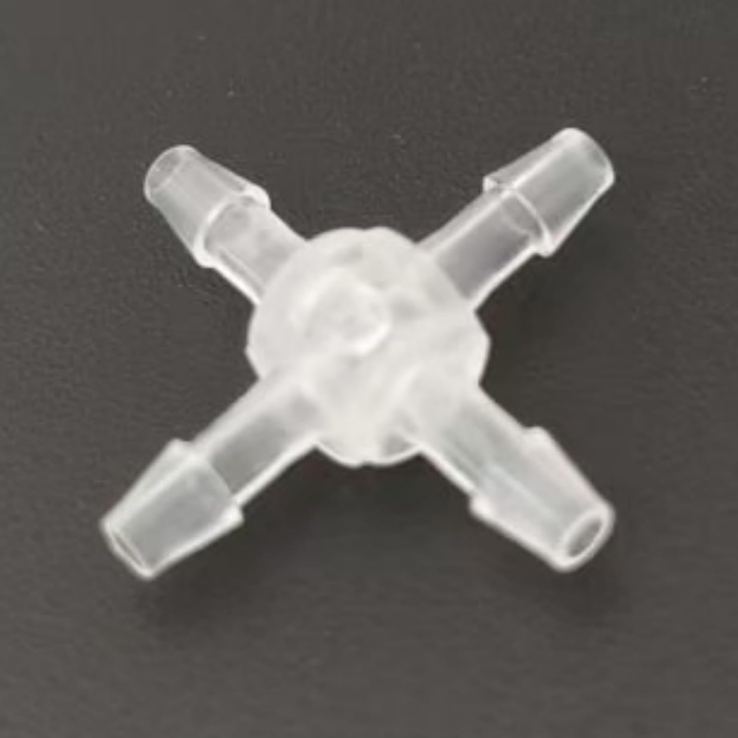 Plastic Cross Fittings X Connector Equal Barbed 4-Way Hose Joint for Oxygen Tubing Pipe Household Fuel Water Liquid Air Water Food Grade PP 50-Pack (1/16 Inch)