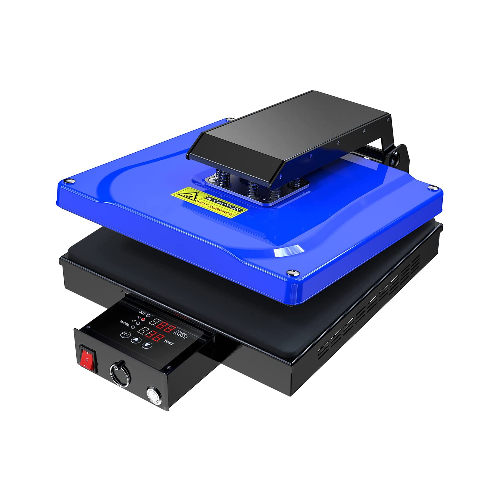 Heat Press Machine 38x38cm T-Shirt Press Mug Printing Machine Multifuctional Heat Transfer Machine for T-Shirt Mug Hat Plate Transfer Printer for Home Office 220V