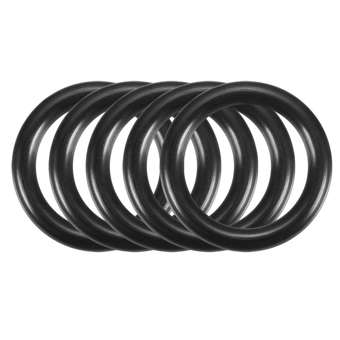 sourcingmap Nitrile Rubber O-Rings 16mm OD 11.2mm ID 2.4mm Width, Metric Sealing Gasket, Pack of 50