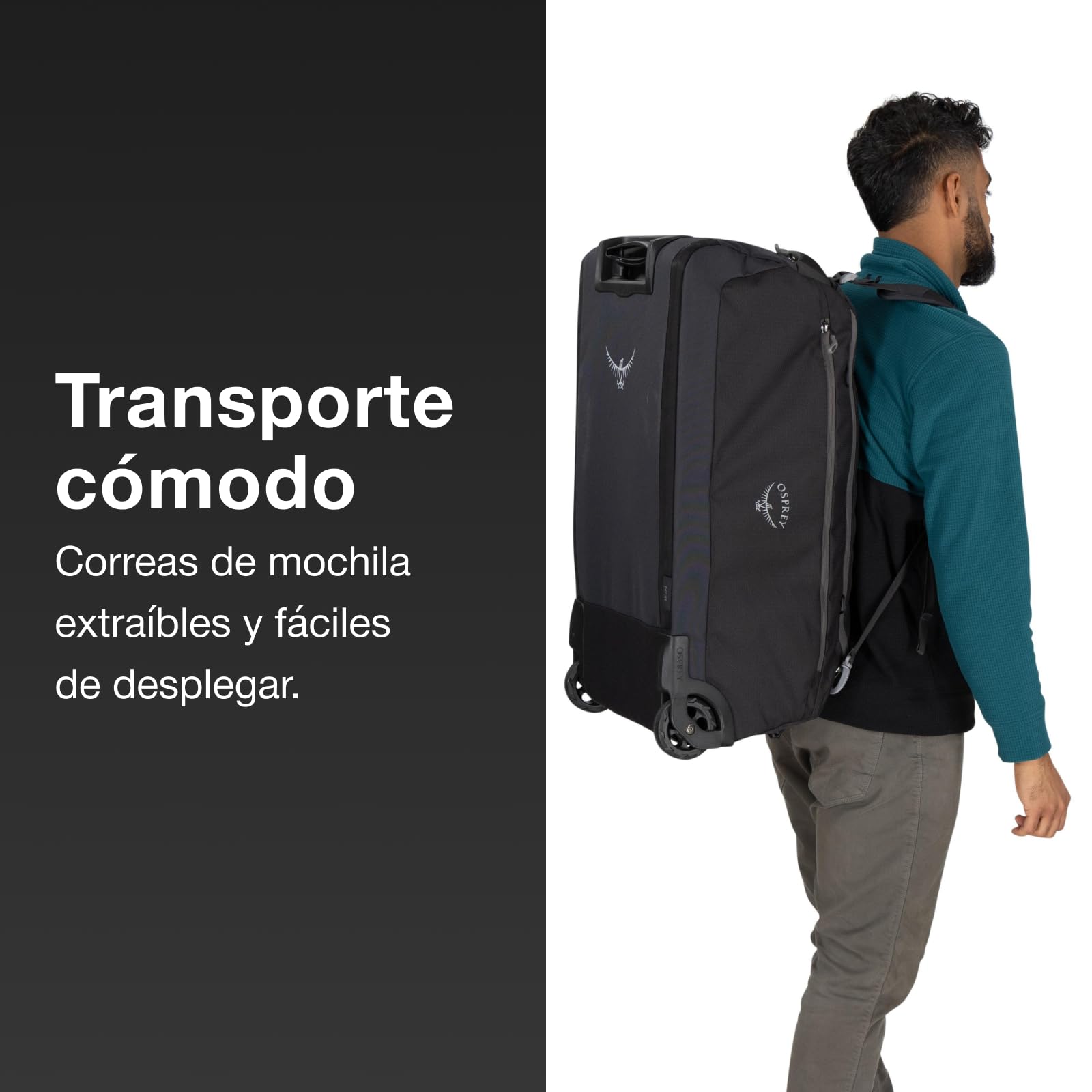 Osprey Daylite Bolsa de Viaje con Ruedas, 115L, Blue Spikemoss/Alkaline, O/S