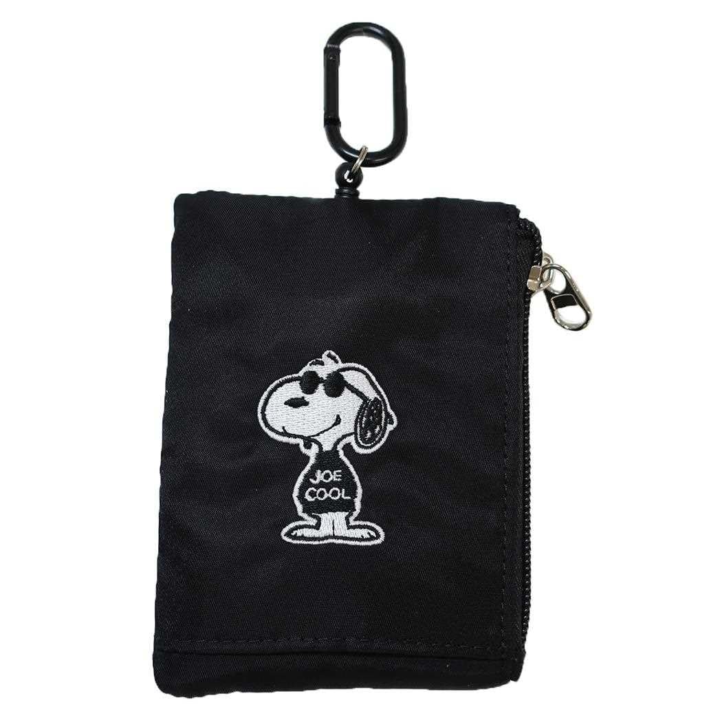 MARIMOCRAFTSNOOPY Joe Cool Monotone Passcase Front H4.7 x W3.1 x D0.8 inches (12 x 8 x 2 cm) SPIK-457 Peanuts Key Case Women's, Men's, Pouch, Casual, Present, Gift, Pass, Key Reel-image-2