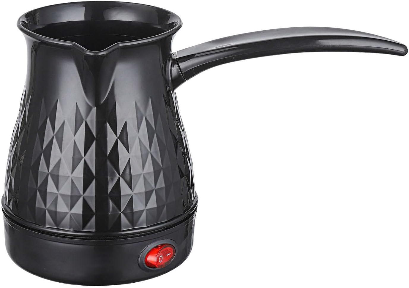 Electric Turkish Coffee Pot - Fast Brewing Tea Kettle with Dry Boil Protection, Portable Pour Over Coffee Maker with Heat-Insulated Handle for Office, Kitchen, Travel, Camping, black