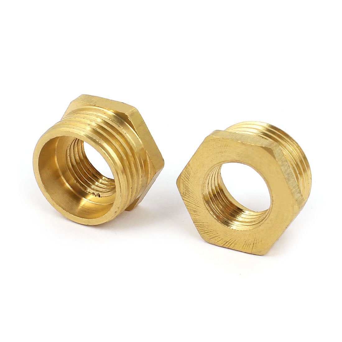Sourcingmap Brass 1/2 BSP x 1/4 BSP Male to Female Thread Hose Pipe Couplers 2 Pcs